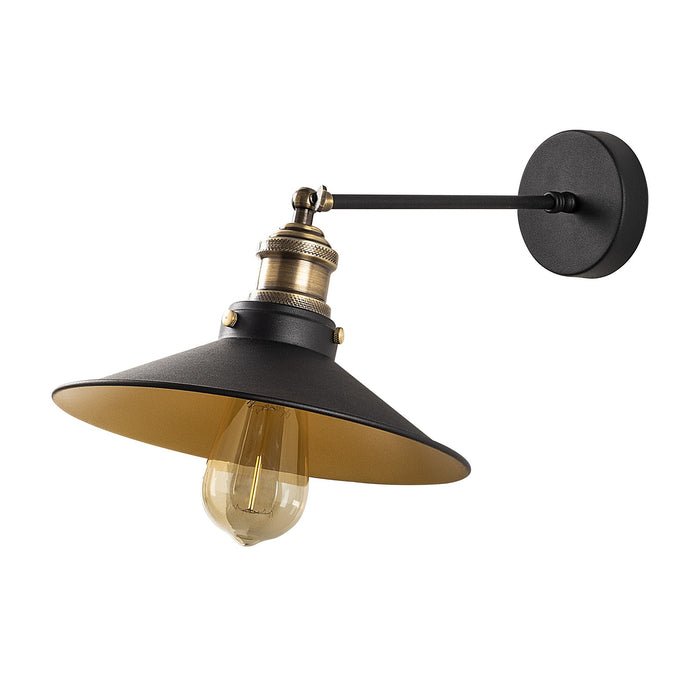 Dimehouse Wandlamp Zwart Goud Metaal Forge