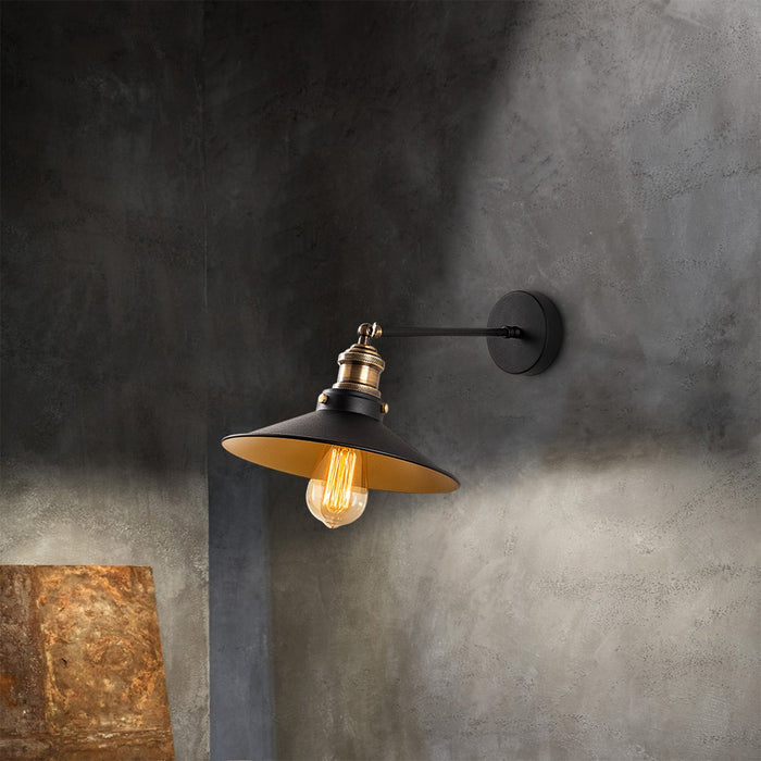 dimehouse Wandlamp Zwart Goud Metaal Forge