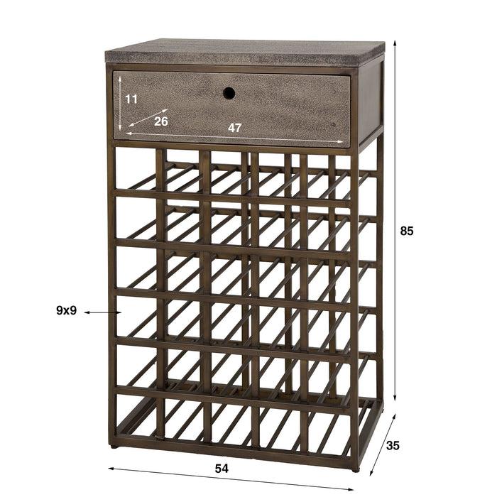 Dimehouse Wijnkast Ferre Metaal Antiek Brons