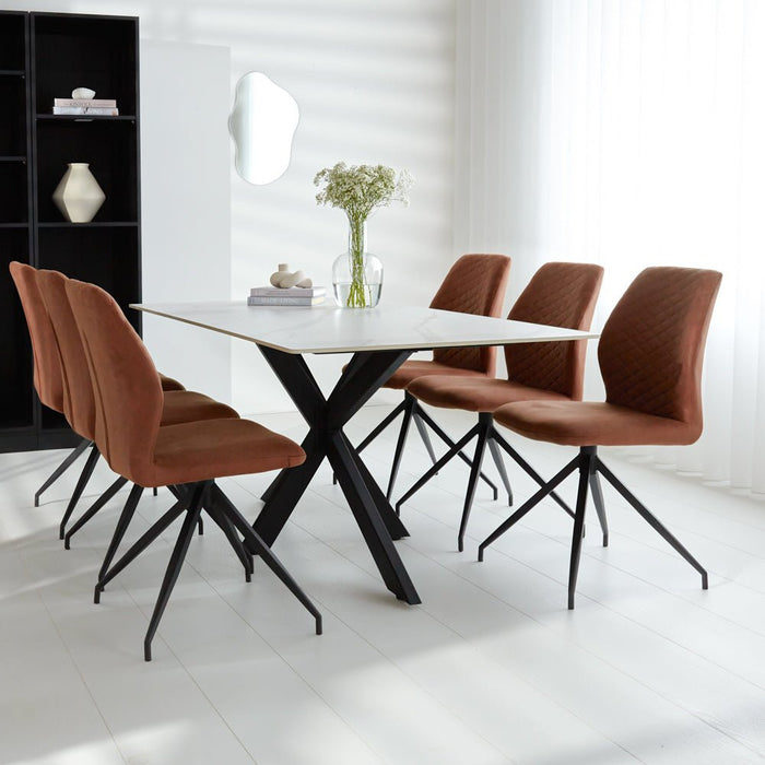 dimehouse Eettafel Edin Sintered Stone Marmerlook Wit