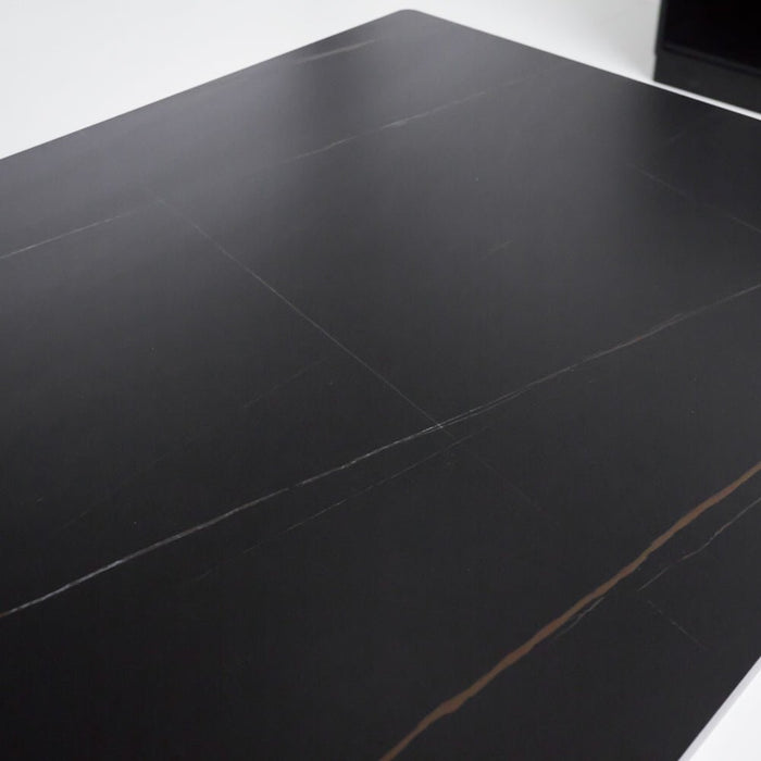 Dimehouse Eettafel Edin Sintered Stone Marmerlook Zwart