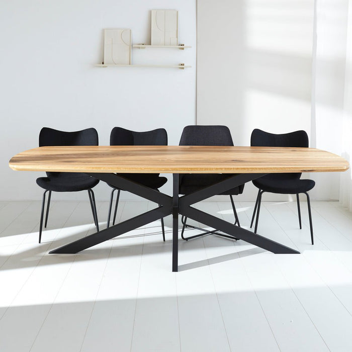 Dimehouse Eettafel Mikkel Eikenhout Deens Ovaal Matrix Frame Groot