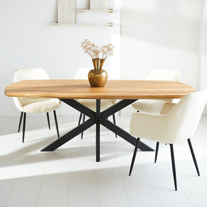 Dimehouse Eettafel Mikkel Eikenhout Deens Ovaal Matrix Frame Klein