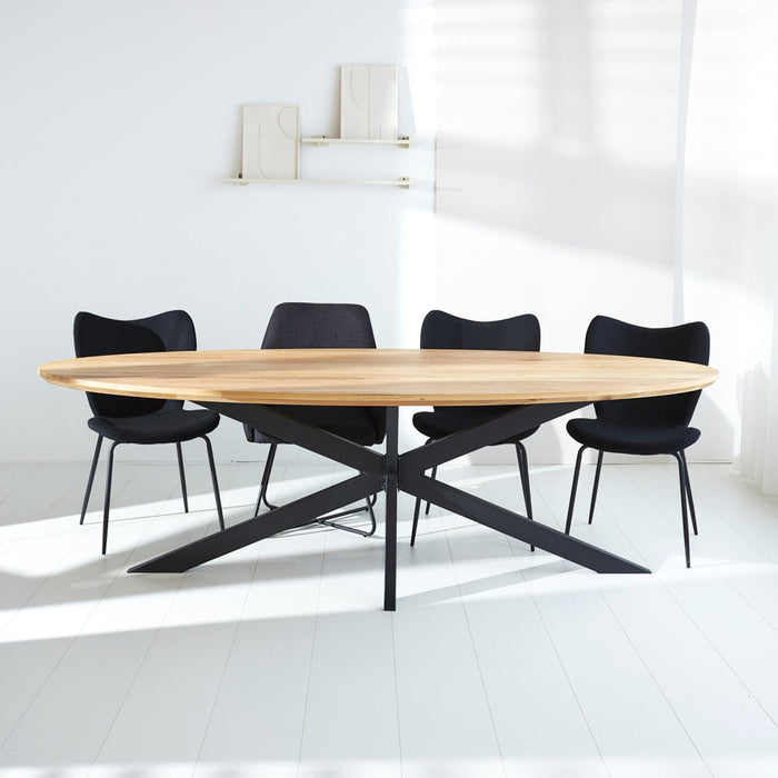 Dimehouse Eettafel Odin Eikenhout Ovaal Matrix Frame Groot