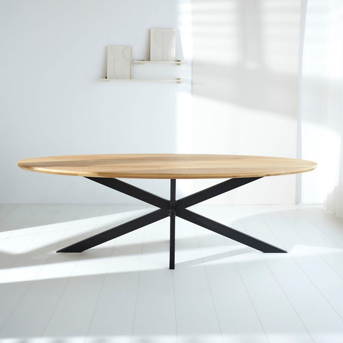 Dimehouse Eettafel Odin Eikenhout Ovaal Matrix Frame Groot
