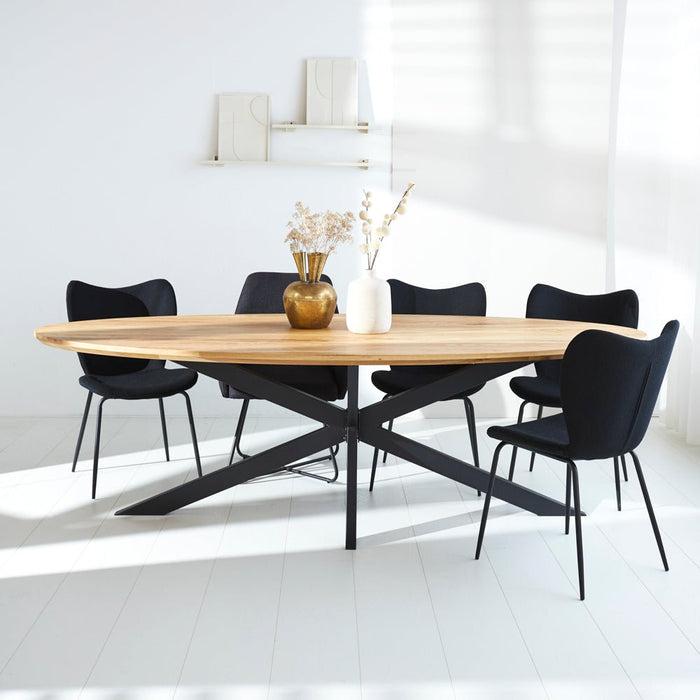 Dimehouse Eettafel Odin Eikenhout Ovaal Matrix Frame Groot