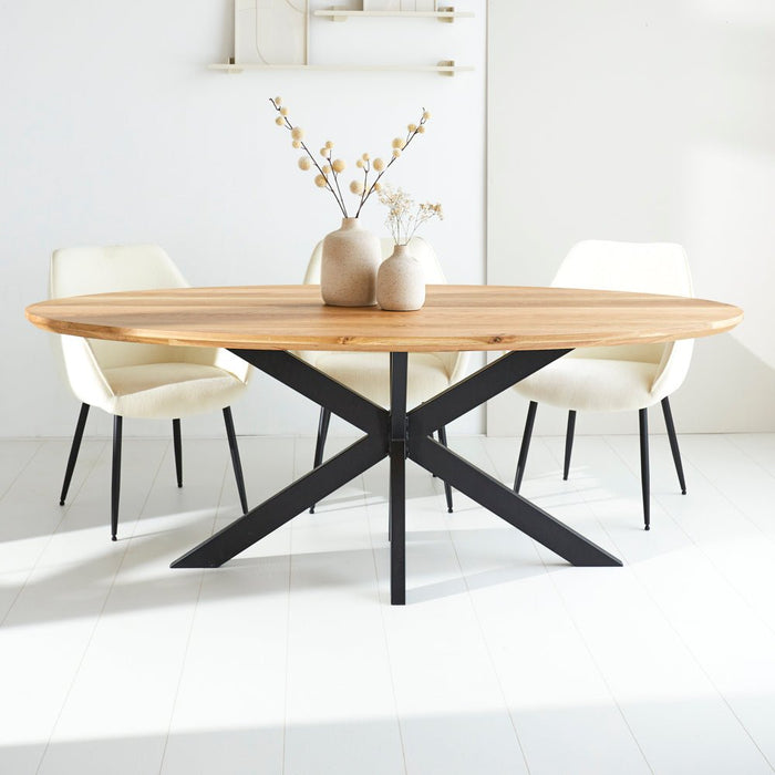 Dimehouse Eettafel Odin Eikenhout Ovaal Matrix Frame Klein