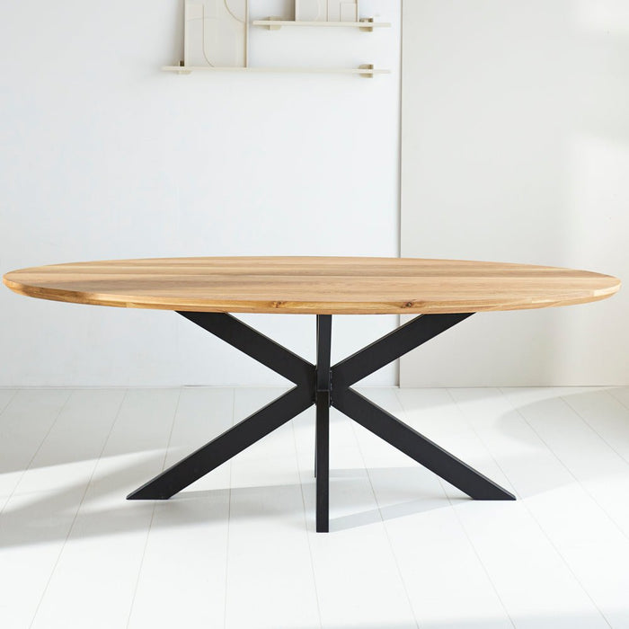 Dimehouse Eettafel Odin Eikenhout Ovaal Matrix Frame Klein