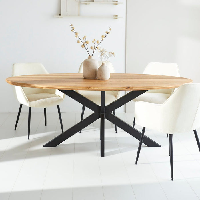 dimehouse Eettafel Odin eikenhout ovaal matrix frame klein