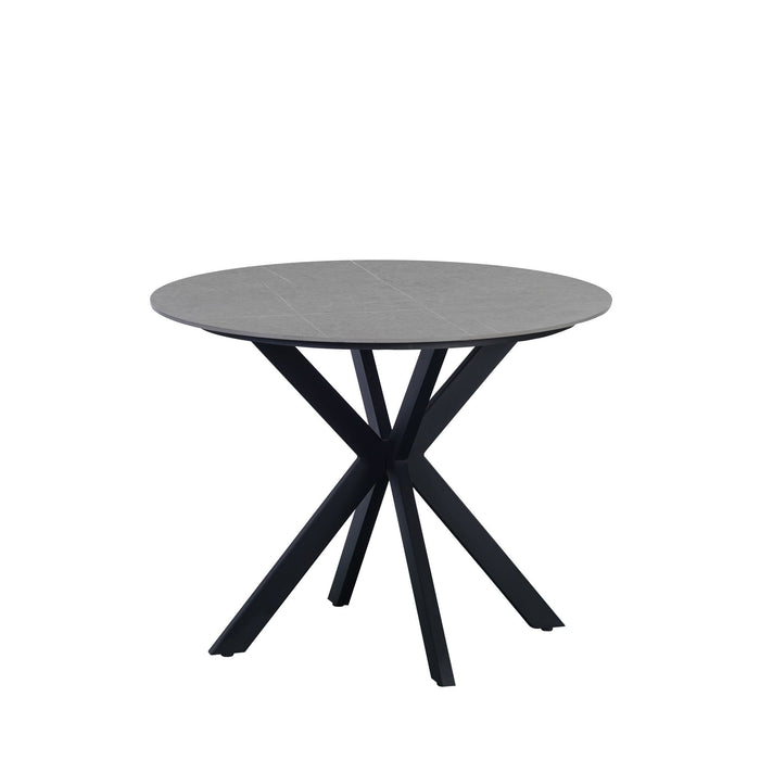 Dimehouse Eettafel Rond Sintered Stone Marmerlook Grijs Yuna
