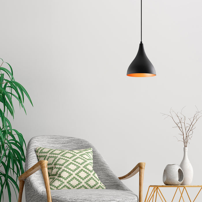 dimehouse Hanglamp 1-lichts Zwart Drop Metaal Allure
