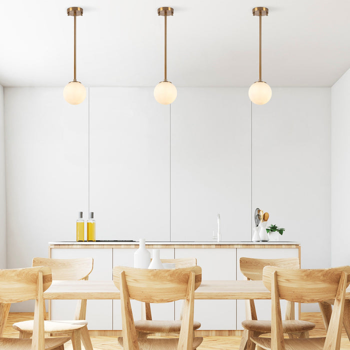 Dimehouse Hanglamp 3-lichts Bronskleurig Met Witte Kap Metaal Flint