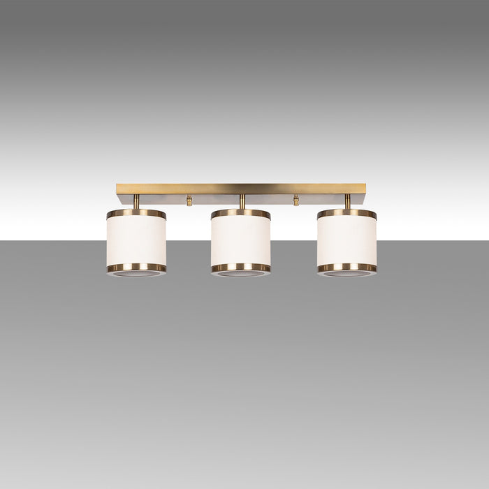 Dimehouse Hanglamp 3-lichts Bronskleurig Stof Frost