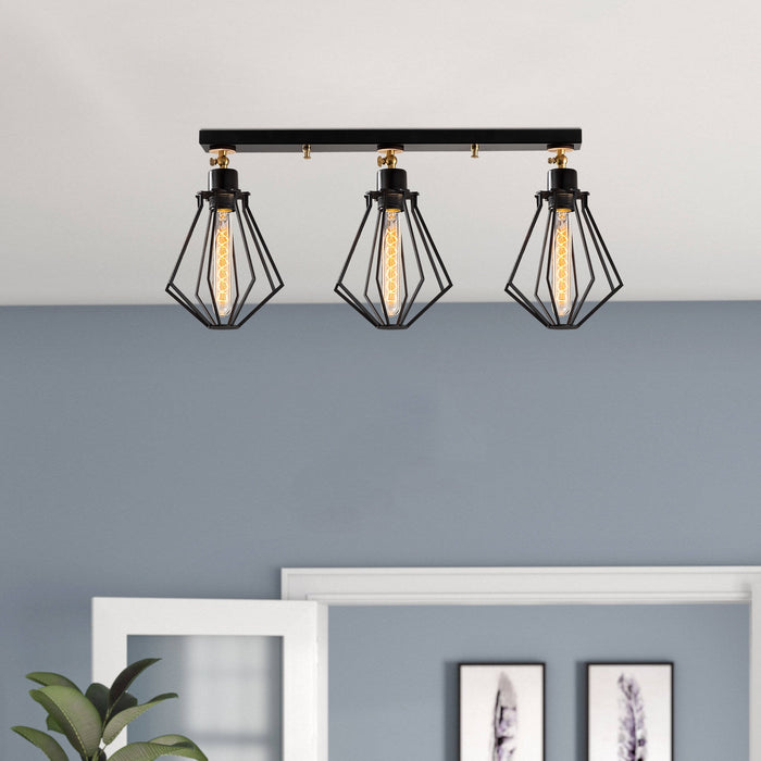 dimehouse Hanglamp 3-lichts Zwart Goud Metaal Palisade