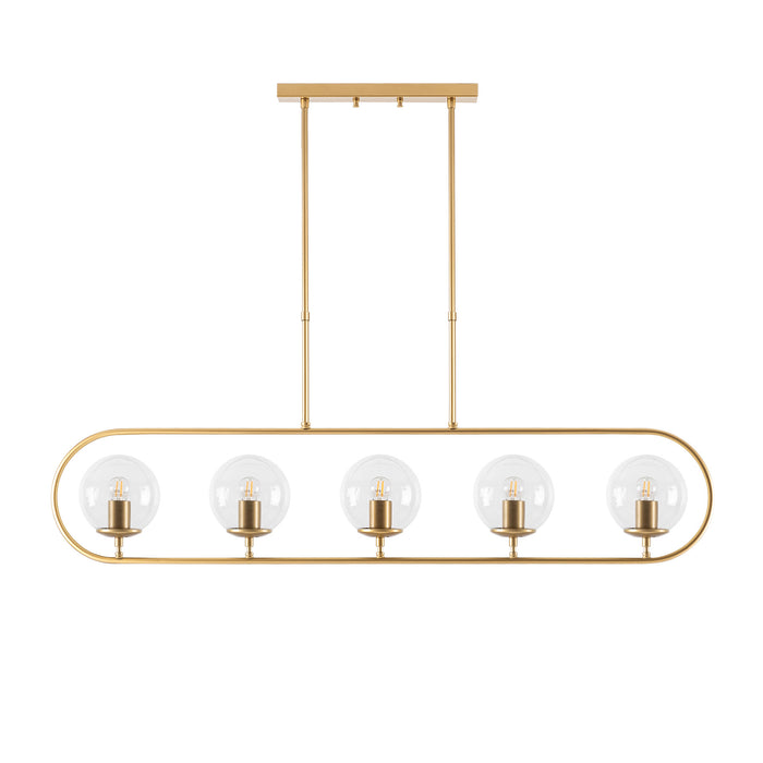 Dimehouse Hanglamp 5-lichts Goud Helder Glas Lucent