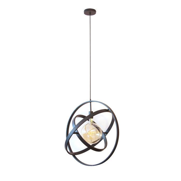 Dimehouse Hanglamp Industrieel Diana 1-lichts Open Zwart