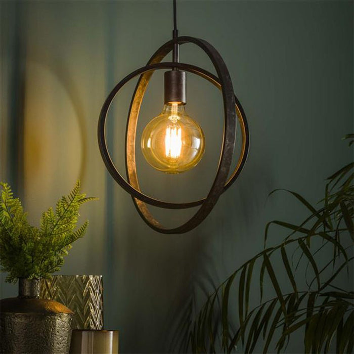 dimehouse Hanglamp Industrieel Otan 1-lichts Open Zwart