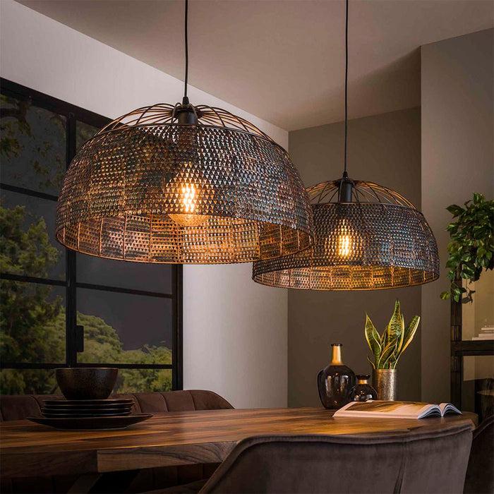 Dimehouse Hanglamp Jessica 2-lichts Metaal Zwart Bruin