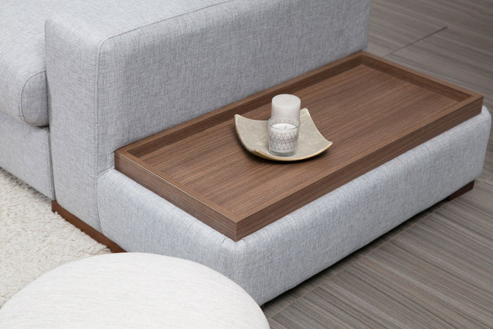 Dimehouse Hoekbank Links Loop Licht Grijs - Met Tafel Rechts