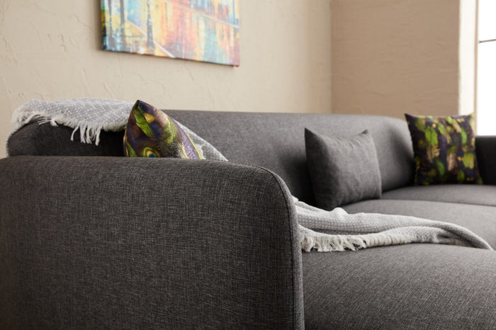 Dimehouse Hoekbank Links Met Slaapfunctie Venus Antraciet