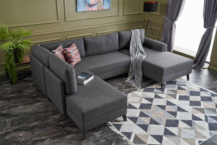 Dimehouse Hoekbank Met Slaapfunctie Belen Antraciet