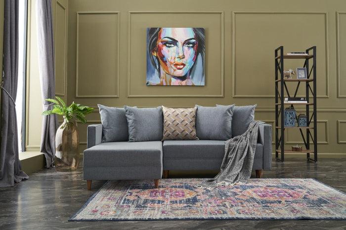 Dimehouse Hoekbank Met Slaapfunctie Links Aydam Blauw