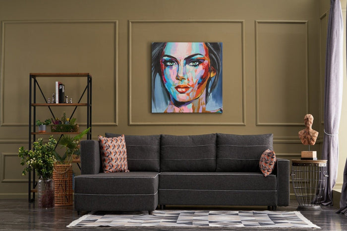 dimehouse Hoekbank met slaapfunctie Links Ece Antraciet