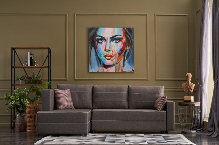 dimehouse Hoekbank met slaapfunctie Links Ece Bruin