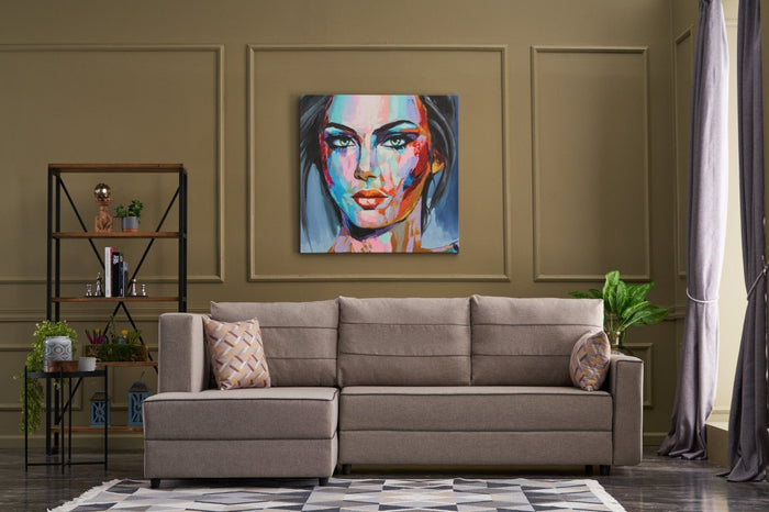 dimehouse Hoekbank met slaapfunctie Links Ece Crème