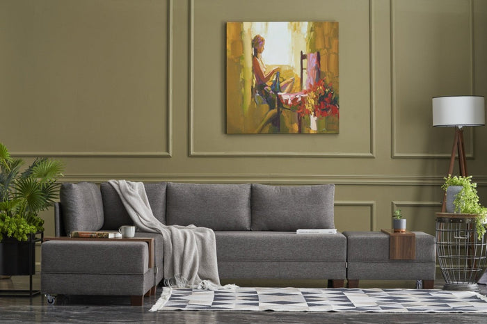 dimehouse Hoekbank met slaapfunctie Links Fly Bruin