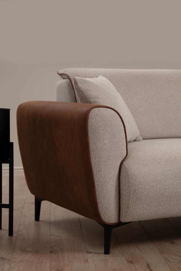 Dimehouse Hoekbank Met Slaapfunctie Rechts Aren Beige Cinnamon