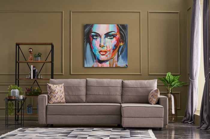 dimehouse Hoekbank met slaapfunctie Rechts Ece Crème