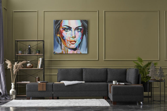 dimehouse Hoekbank met slaapfunctie Rechts Fly Antraciet