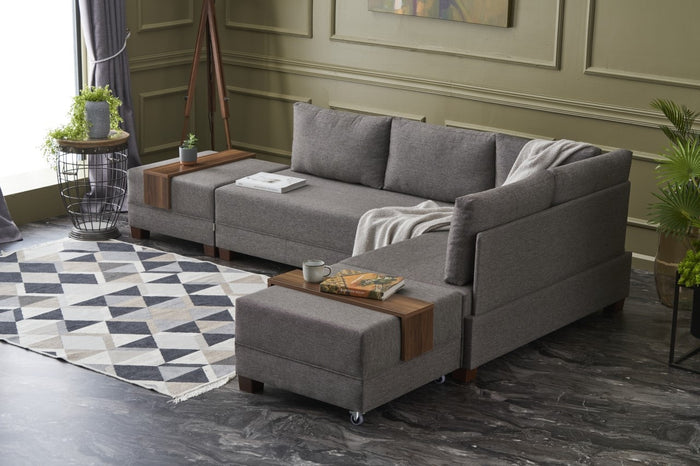 Dimehouse Hoekbank Met Slaapfunctie Rechts Fly Bruin