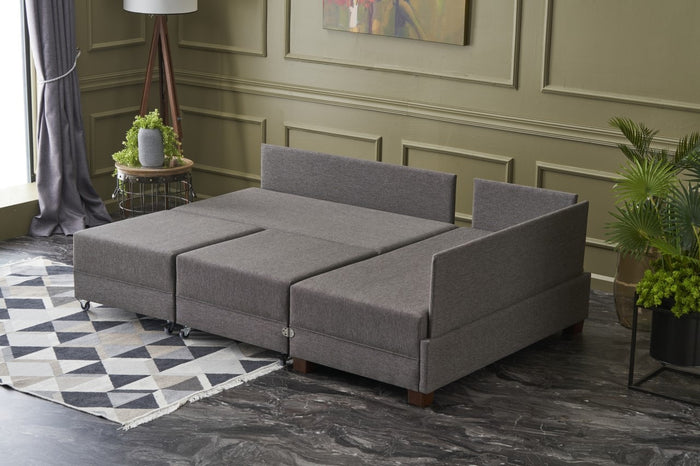 Dimehouse Hoekbank Met Slaapfunctie Rechts Fly Bruin