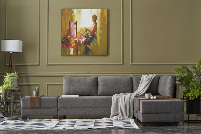 dimehouse Hoekbank met slaapfunctie Rechts Fly Bruin