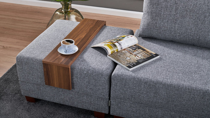 Dimehouse Hoekbank Met Slaapfunctie Rechts Fly Grijs