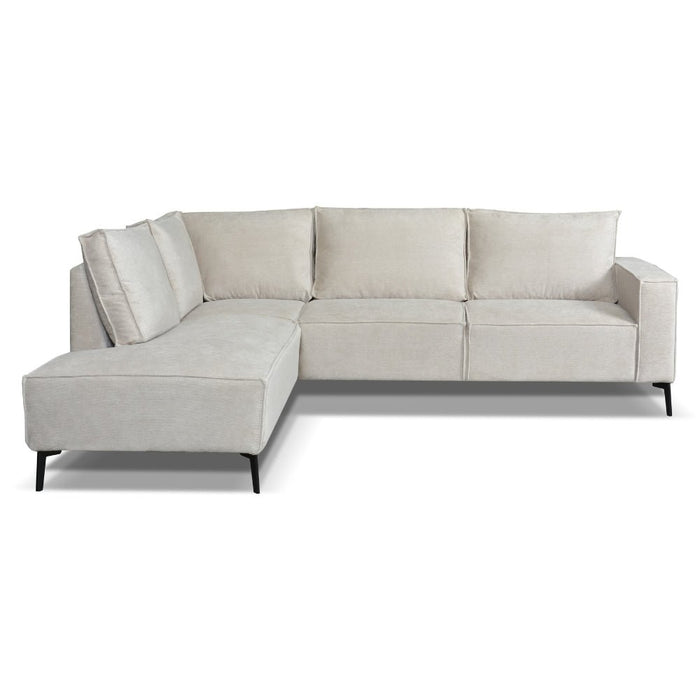 Dimehouse Hoekbank Yara Met Chaise Longue Links Chenille Beige
