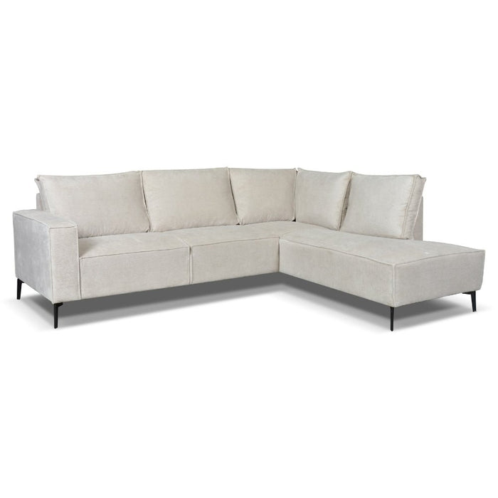 Dimehouse Hoekbank Yara Met Chaise Longue Rechts Chenille Beige