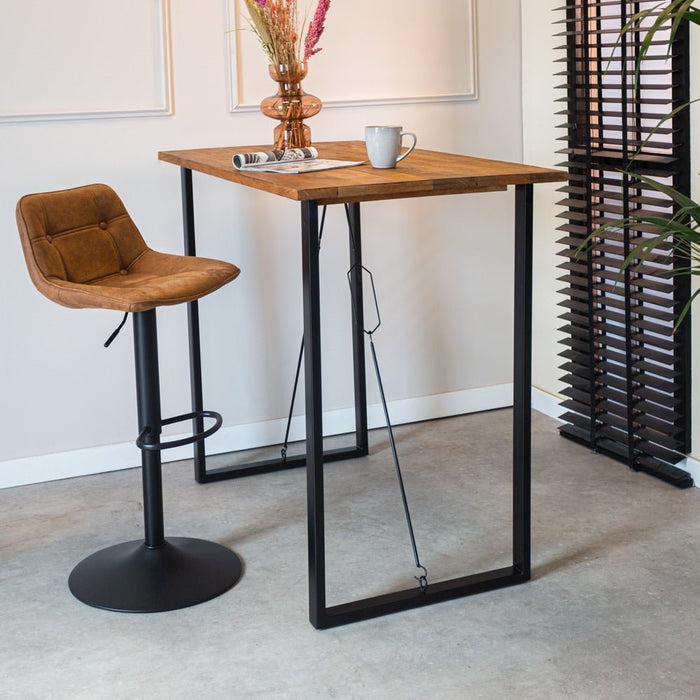 Dimehouse Hoge Industriële Bartafel Vegas 130x70 Cm Mangohout