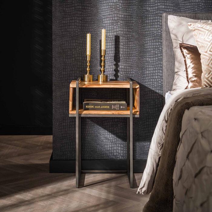 dimehouse Industrieel Nachtkastje Jojo Acaciahout 1 Vak