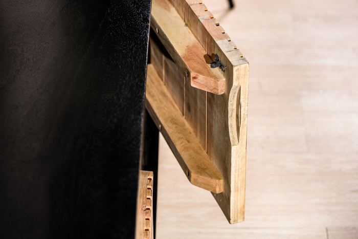 Dimehouse Industrieel TV Meubel Myra Acaciahout 2-Deurs 140x40x50 Cm