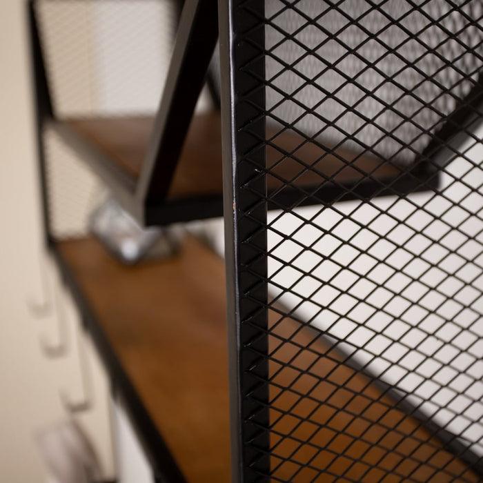 Dimehouse Industrieel Wandrek Olivia Mangohout Metaal 80x44 Cm