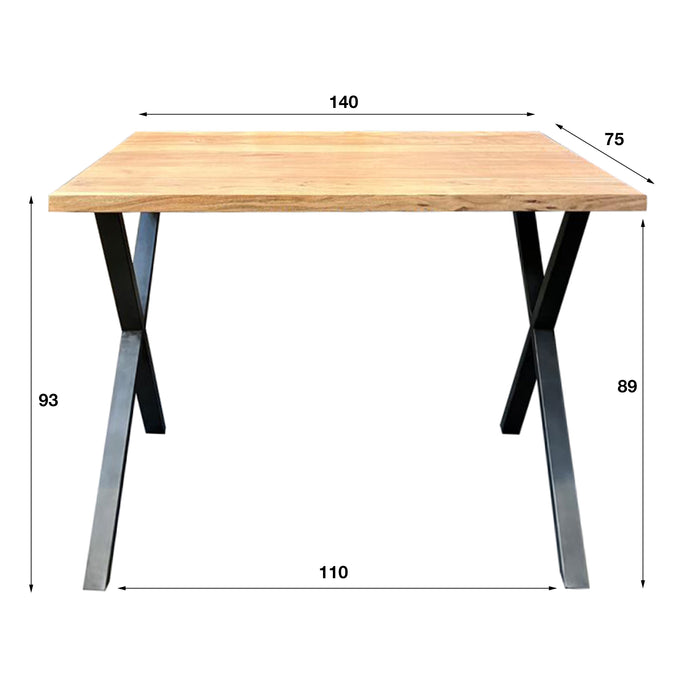 Dimehouse Industriële Bartafel Kevin 140 Cm Kruispoot