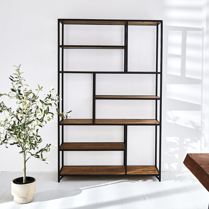 Dimehouse Industriële Boekenkast Sparrow Mangohout 120x188