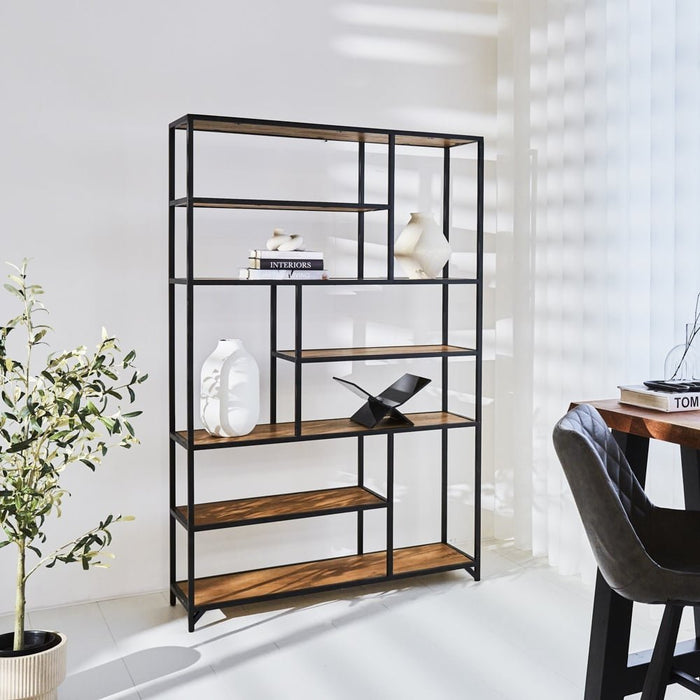 dimehouse Industriële boekenkast Sparrow mangohout 120x188