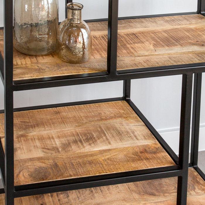 Dimehouse Industriële Boekenkast Sparrow Mangohout 80 X 188