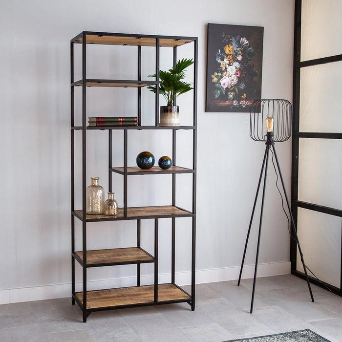 dimehouse Industriële boekenkast Sparrow mangohout 80 x 188