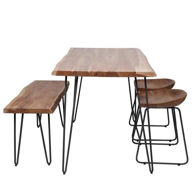 Dimehouse Industriële Eettafel Novi Acaciahout 130x70