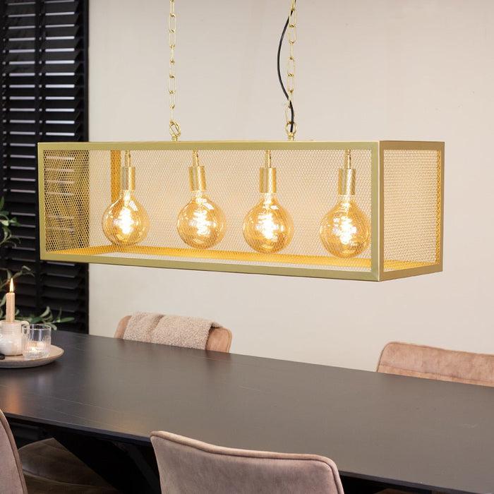 dimehouse Industriële Hanglamp Duncan 4-lichts Goud